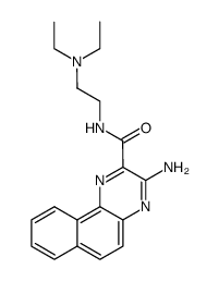 3-amino-benzo[f]quinoxaline-2-carboxylic acid 2-diethylamino-ethylamide结构式