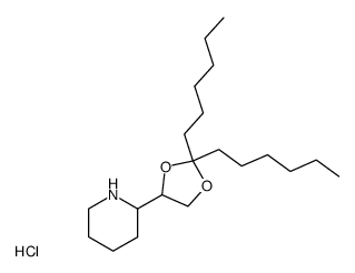 2-(2,2-Dihexyl-[1,3]dioxolan-4-yl)-piperidine; hydrochloride结构式