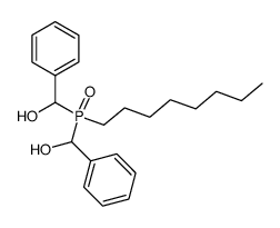 Bis-<α-hydroxybenzyl>-octylphosphinoxyd结构式