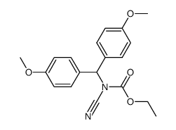 1-(4,4'-dimethoxybenzhydryl)-3-(ethoxycarbonyl)cyanamide Structure