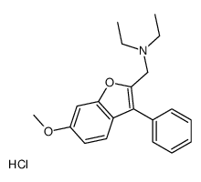 diethyl-[(6-methoxy-3-phenyl-1-benzofuran-2-yl)methyl]azanium,chloride Structure