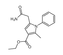 ETHYL 5-(2-AMINO-2-OXOETHYL)-2-METHYL-1-PHENYL-1H-PYRROLE-3-CARBOXYLATE结构式