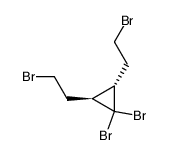 3,3-dibromo-trans-1,2-bis(2-bromoethyl)cyclopropane Structure