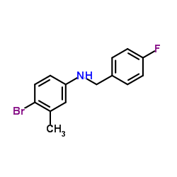 4-Bromo-N-(4-fluorobenzyl)-3-methylaniline结构式