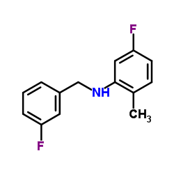5-Fluoro-N-(3-fluorobenzyl)-2-methylaniline结构式
