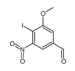 3-METHOXY-4-IODO-5-NITRO-BENZALDEHYDE structure