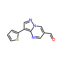 3-(2-Thienyl)pyrazolo[1,5-a]pyrimidin-6-carbaldehyd Structure