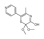 2,2-dimethoxy-5-methyl-6-pyridin-4-yl-4H-1,4-thiazin-3-one Structure