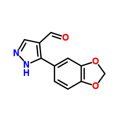 5-(1,3-Benzodioxol-5-yl)-1H-pyrazole-4-carbaldehyde Structure
