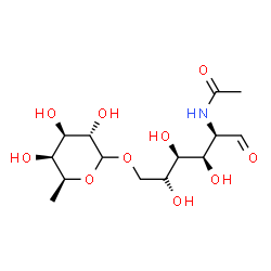 N-Acetyl-6-O-L-fucosyl-D-glucosamine structure