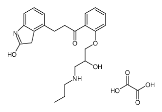 4-[3-[2-[2-hydroxy-3-(propylamino)propoxy]phenyl]-3-oxopropyl]-1,3-dihydroindol-2-one,oxalic acid Structure