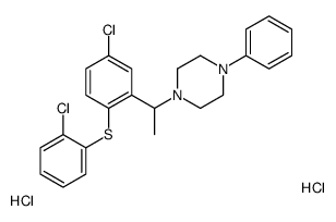 1-[1-[5-chloro-2-(2-chlorophenyl)sulfanylphenyl]ethyl]-4-phenylpiperazine,dihydrochloride Structure