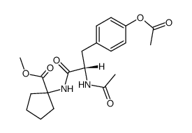 methyl N,O-diacetyltyrosyl-1-amino-1-cyclopentanecarboxylate结构式