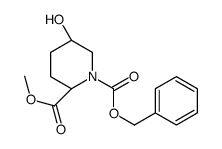 (2S,5R)-5-Hydroxy-1,2-piperidinedicarboxylic acid 2-methyl 1-benzyl ester Structure