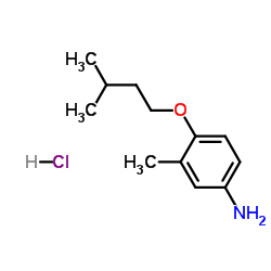 3-Methyl-4-(3-methylbutoxy)aniline hydrochloride (1:1)结构式