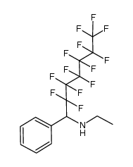 N-ethyl-2,2,3,3,4,4,5,5,6,6,7,7,7-tridecafluoro-1-phenylheptan-1-amine结构式