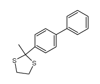 2-Methyl-2-(4-biphenylyl)-1,3-dithiolane Structure