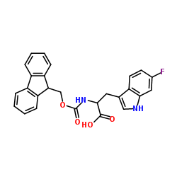 FMOC-6-FLUORO-DL-TRYPTOPHAN结构式