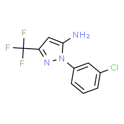 1-(3-Chlorophenyl)-3-(trifluoromethyl)-1h-pyrazol-5-amine Structure