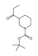 TERT-BUTYL 3-PROPIONYLPIPERIDINE-1-CARBOXYLATE Structure