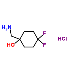 1-(Aminomethyl)-4,4-difluorocyclohexanol hydrochloride (1:1)结构式