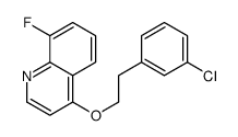 4-[2-(3-chlorophenyl)ethoxy]-8-fluoroquinoline Structure