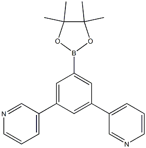 3,3'-(5-(4,4,5,5-tetramethyl-1,3,2-dioxaborolan-2-yl)-1,3-phenylene)dipyridine结构式