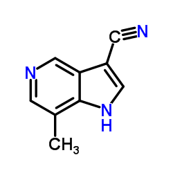 7-Methyl-1H-pyrrolo[3,2-c]pyridine-3-carbonitrile结构式