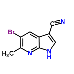 5-Bromo-3-cyano-6-Methyl-7-azaindole Structure