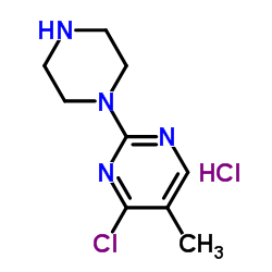 4-Chloro-5-methyl-2-(1-piperazinyl)pyrimidine hydrochloride (1:1)结构式