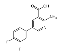 2-amino-5-(3,4-difluorophenyl)pyridine-3-carboxylic acid结构式