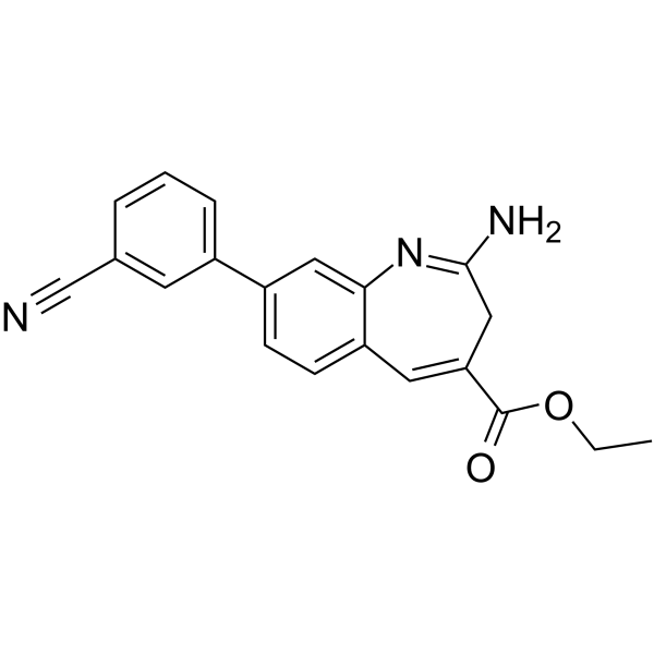 (1E,4E)-ethyl 2-amino-8-(3-cyanophenyl)-3H-benzo[b]azepine-4-carboxylate结构式