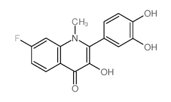 2-(3,4-Dihydroxyphenyl)-7-fluoro-3-hydroxy-1-Methyl-quinolin-4(1H)-one Structure