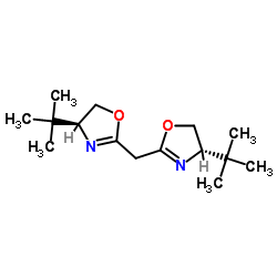 2,2'-亚甲基双[(4,s)-4-叔丁基-2-噁唑啉]结构式