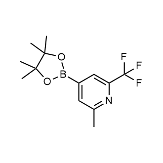 2-Methyl-4-(4,4,5,5-tetramethyl-1,3,2-dioxaborolan-2-yl)-6-(trifluoromethyl)pyridine Structure