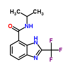N-Isopropyl-2-(trifluoromethyl)-1H-benzimidazole-4-carboxamide Structure
