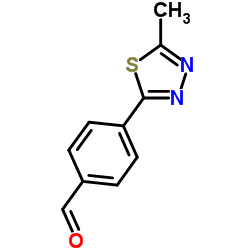 4-(5-Methyl-1,3,4-thiadiazol-2-yl)benzaldehyde结构式
