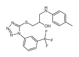 1-[(4-methylphenyl)amino]-3-[1-[3-(trifluoromethyl)phenyl]tetrazol-5-y l]sulfanyl-propan-2-ol Structure