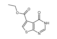 ethyl 4-oxo-3,4-dihydrothieno[2,3-d]pyrimidine-5-carboxylate结构式