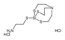 2-(4,6,11-trithia-1-aza-5-silabicyclo[3.3.3]undecan-5-ylsulfanyl)ethanamine,dihydrochloride Structure