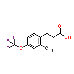 3-[2-Methyl-4-(trifluoromethoxy)phenyl]propanoic acid结构式