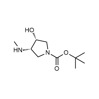 rel-(3R,4S)-3-羟基-4-(甲氨基)吡咯烷-1-羧酸叔丁酯图片