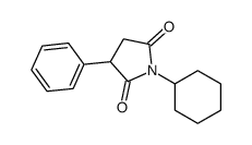 2,5-Pyrrolidinedione, 1-cyclohexyl-3-phenyl-结构式