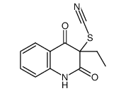 3-ethyl-1,2,3,4-tetrahydro-2,4-dioxoquinolin-3-yl thiocyanate Structure