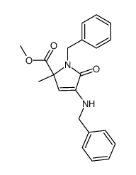 1-Benzyl-4-benzylamino-2-methyl-5-oxo-2,5-dihydro-1H-pyrrole-2-carboxylic acid methyl ester结构式