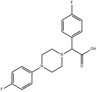 (4-fluorophenyl)[4-(4-fluorophenyl)piperazin-1-yl]acetic acid Structure