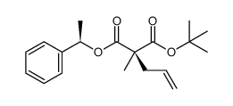 (S)-1-tert-butyl 3-((R)-1-phenylethyl) 2-methyl-2-allylmalonate结构式