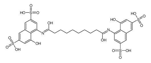 4-hydroxy-5-[[10-[(8-hydroxy-3,6-disulfonaphthalen-1-yl)amino]-10-oxodecanoyl]amino]naphthalene-2,7-disulfonic acid结构式