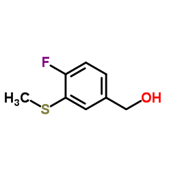 4-Fluoro-3-(methylthio)benzyl alcohol结构式