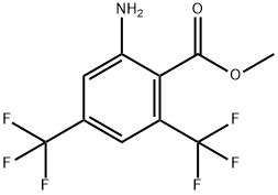 2-氨基-4,6-双(三氟甲基)苯甲酸甲酯结构式